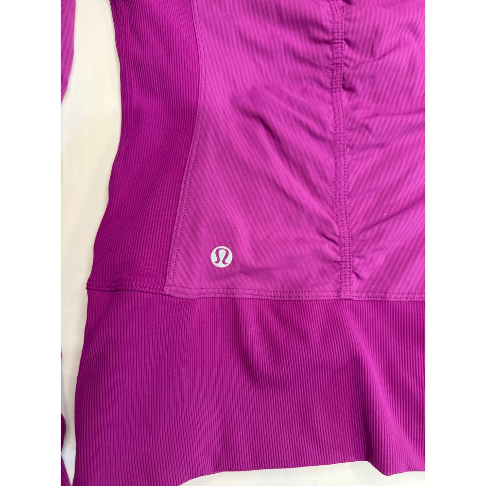 Lululemon In Flux Jacket Regal Plum Purple Hooded Swift Size 6 W4I09S - Picture 8 of 8